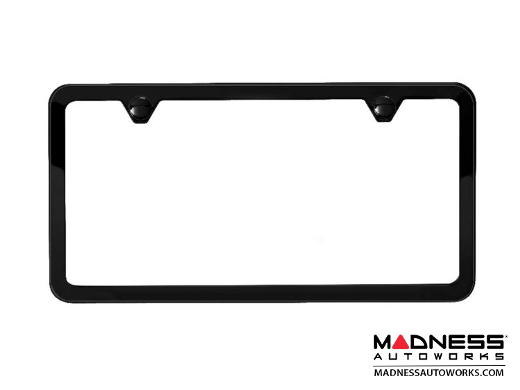 Jeep Compass License Plate Frame - Satin Black - Slim Edge